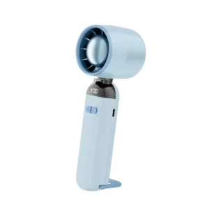 Outdoor Portable Handheld Fan Adjustable Turbo Mini Fan Digital Display Gifts for Women Men Travel/Camping